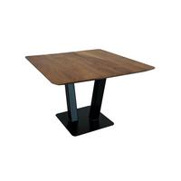 COUCHTISCH PERUGIA, Akazie Massivholz, Akazie-Schwarz, 60 x 60 x 40 cm - Schwarz/Akaziefarben, Holz/Metall (60/60/40cm) - KADIMA DESIGN