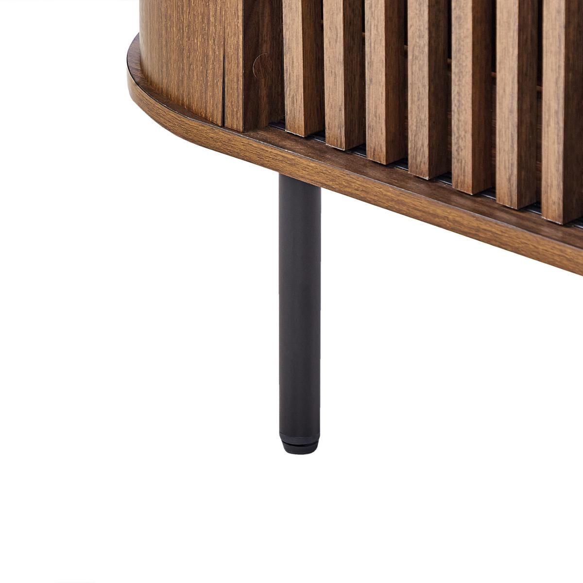 TV-MÖBEL Braun/Schwarz Taroon - Schwarz/Braun, Holzwerkstoff (180/50/40cm) - Beliani