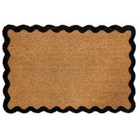 FUSSMATTE Naturfarben 60/90 cm Kokosfasern Pinatubo - Naturfarben, Textil (60/90cm) - Beliani