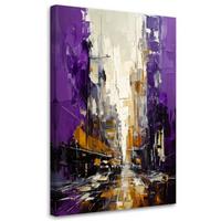 LEINWANDBILD Abstraktion 20x30cm - Lila, Textil (20/30cm) - Feeby