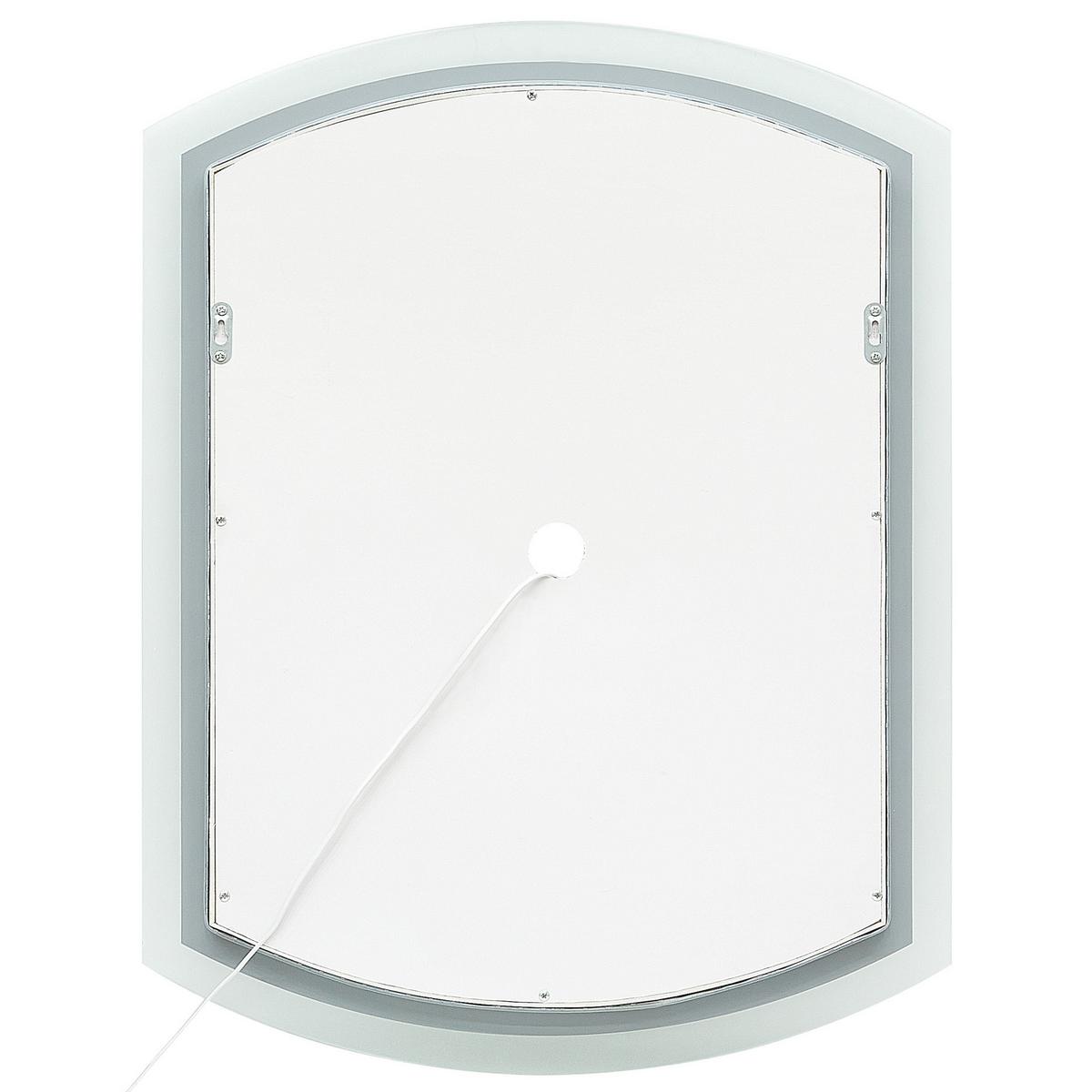 LED-WANDSPIEGEL 78 cm Silber Beziers - Silberfarben, Glas (78/3/58cm) - Beliani