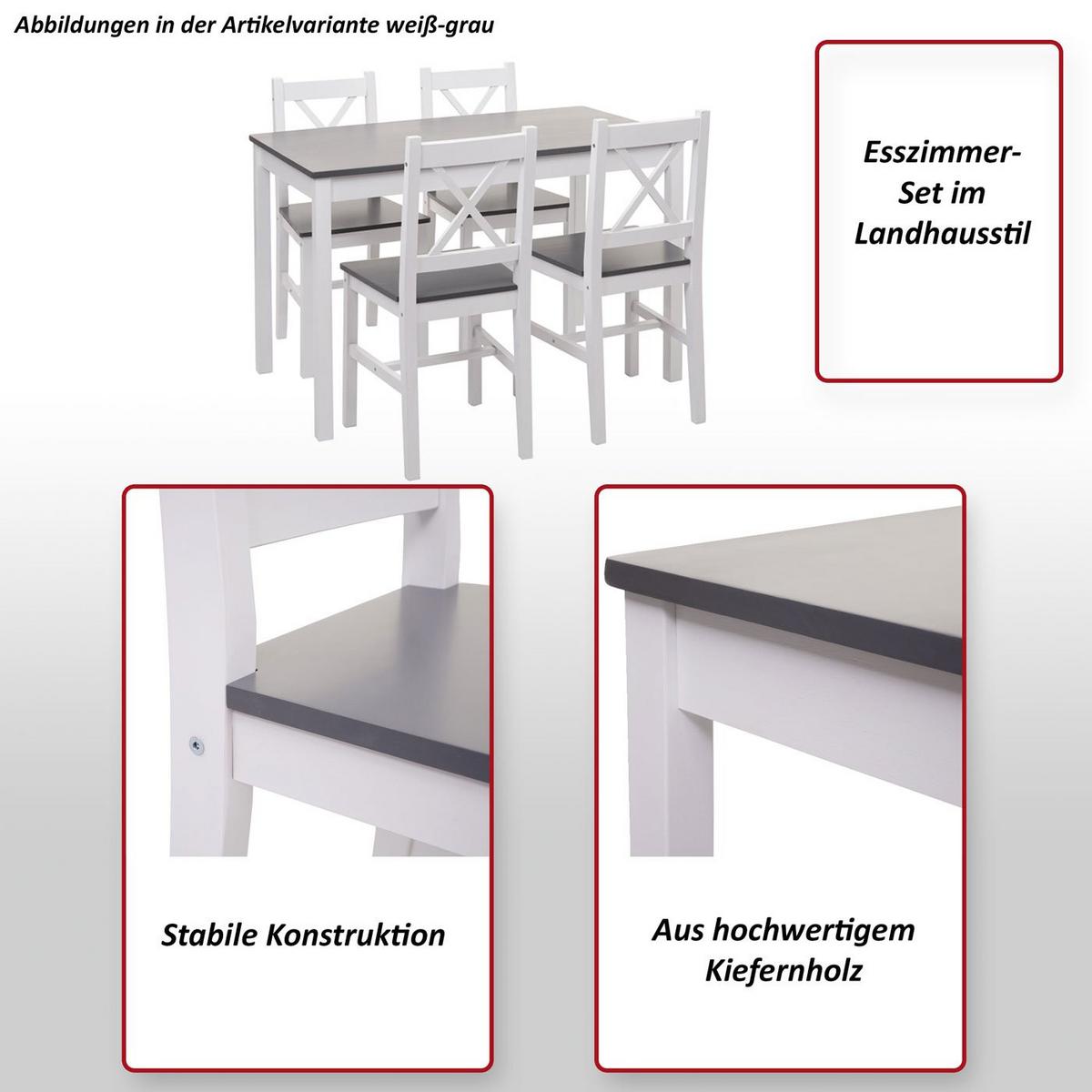 ESSZIMMER-SET Braun - Braun, Holz (108/86/64cm) - MCW