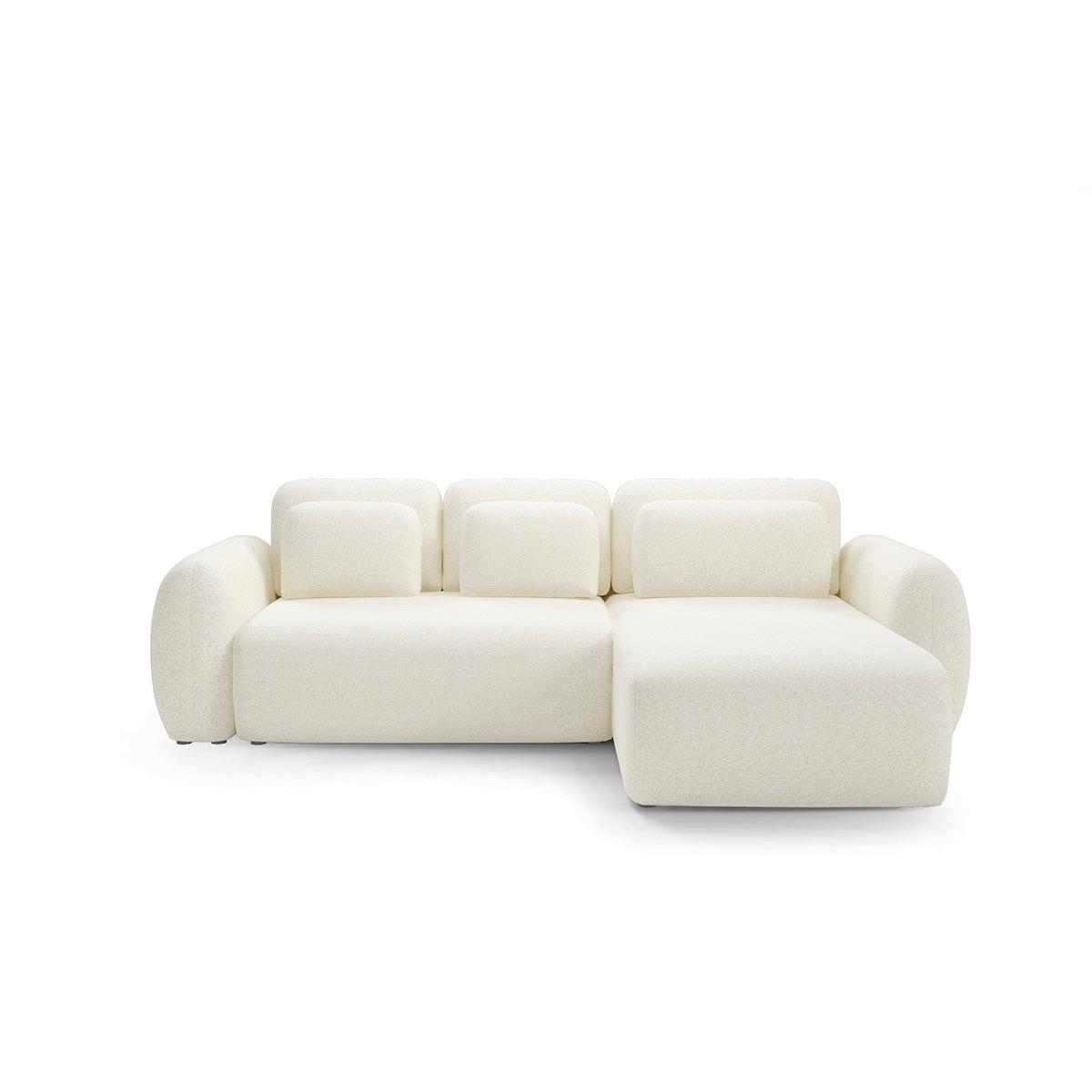 ECKSOFA Carmela 3 Sitzplätze Weiß - Weiß, Holz (304/190cm) - Petits-meubles