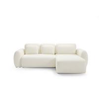 ECKSOFA Carmela 3 Sitzplätze Weiß - Weiß, Holz (304/190cm) - Petits-meubles