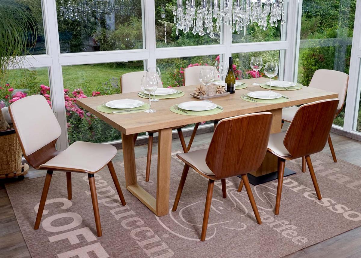 ESSZIMMERSTUHL Beige 6er-Set - Beige/Creme, Textil (48/85/60cm) - MCW