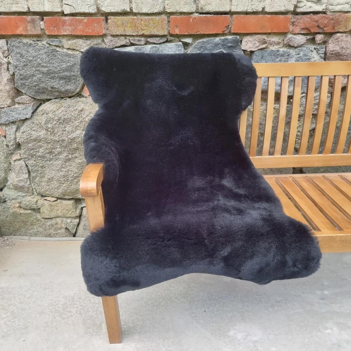 SCHAFFELL Premium Merino Lammfell Schwarz Dyed geschoren ca. 105 cm - Schwarz, Fell (55/105cm) - Provellus