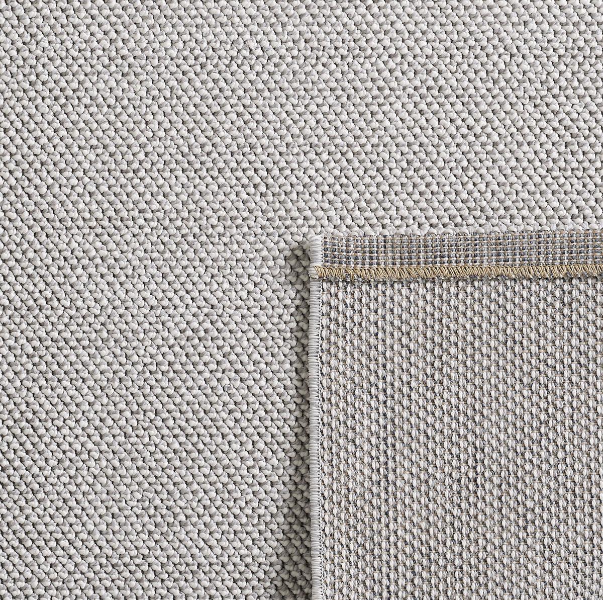 TEPPICH Flachgewebe CIMA in Silber, einfarbig, 160 x 230 cm - Silberfarben, Textil (230/160cm) - KADIMA DESIGN