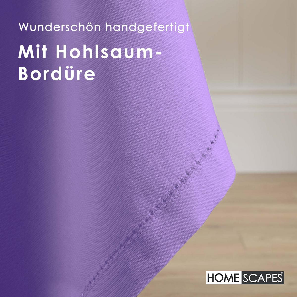 TISCHDECKE lila 137/228 cm, 100% Baumwolle - Lila, Textil (137/228cm) - Homescapes