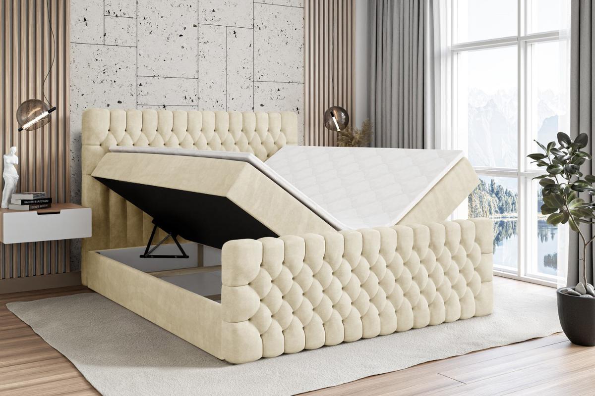 BOXBETT SERENE-Z - 140 x 200 - H3 - Beige - Beige, Holzwerkstoff (140/200cm) - ALTDECOR