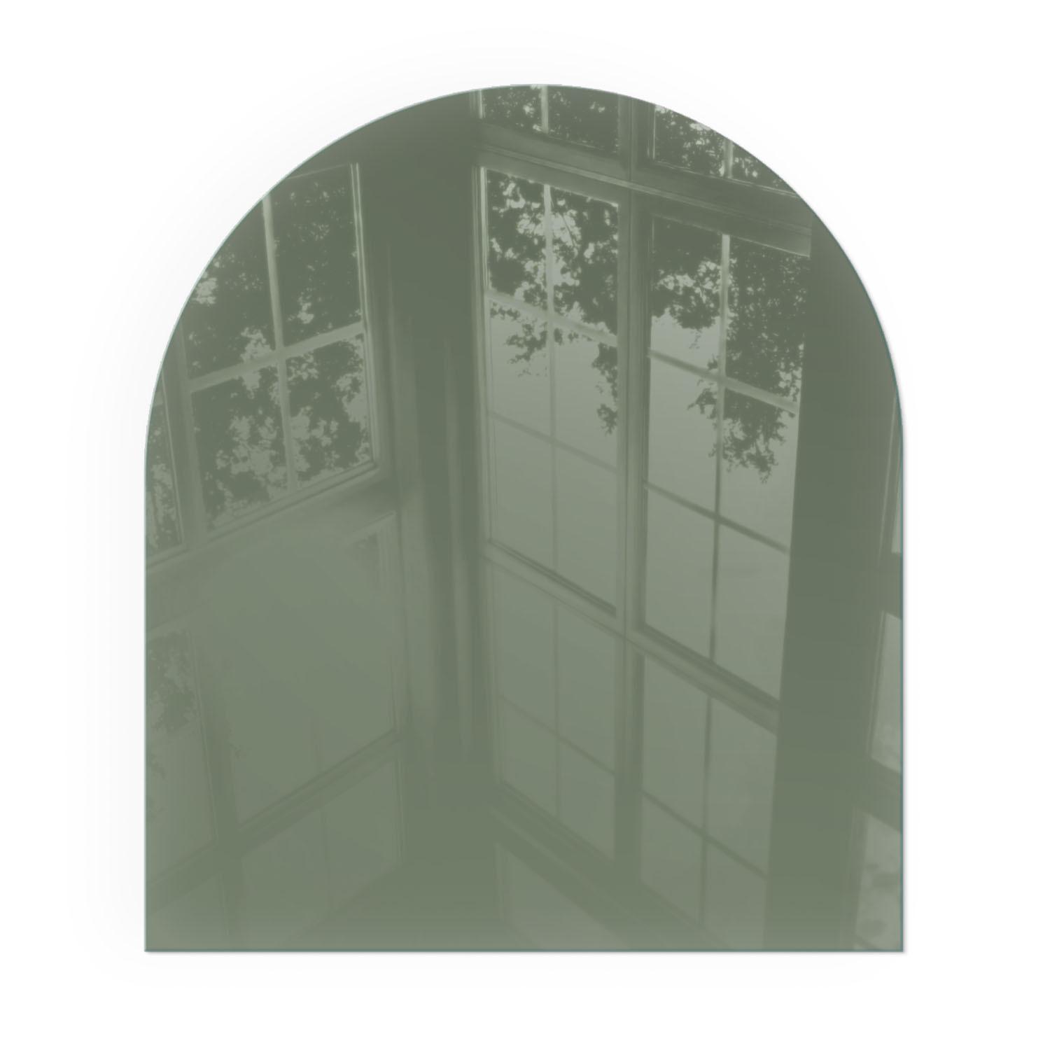 GLASPLATTE für Kamin 80x70 cm - Grün, Glas (80/70/0.4cm) - TULUP