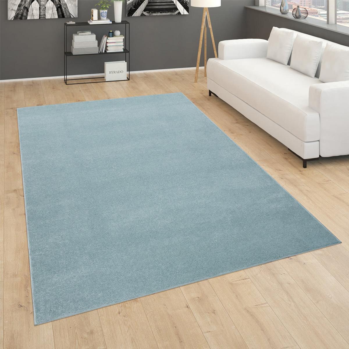 KURZFLORTEPPICH Waschbar, einfarbig, Türkis, 200 x 280 cm - Blau, Textil (280/200cm) - KADIMA DESIGN