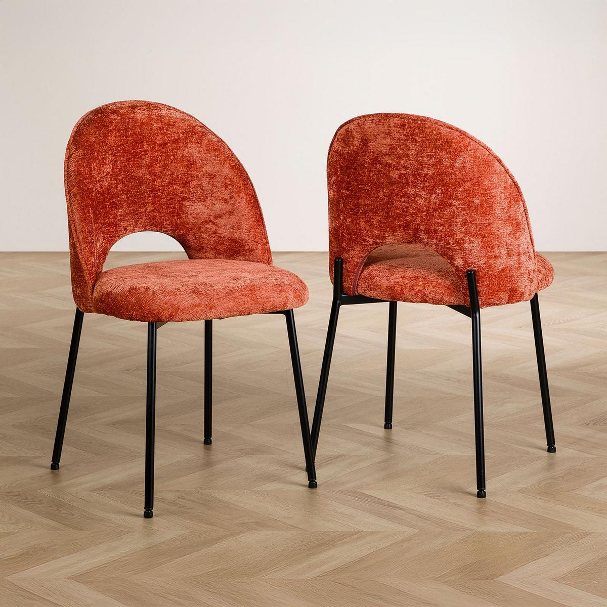 ESSZIMMERSTÜHLE SERENA 2er-Set orange - Orange, Textil (46/83/53cm) - IDIMEX
