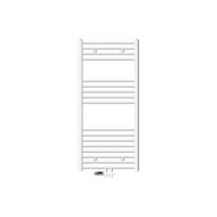 BADHEIZKÖRPER Sahara 600x1200 mm Weiß gerade mit Ventil Durchgang - Weiß, Metall (60/120/3cm) - LuxeBath