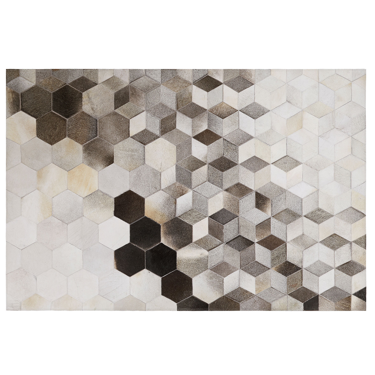 KURZFLOR-TEPPICH Sason 230/160 cm - Beige, Fell (160/230cm) - Beliani