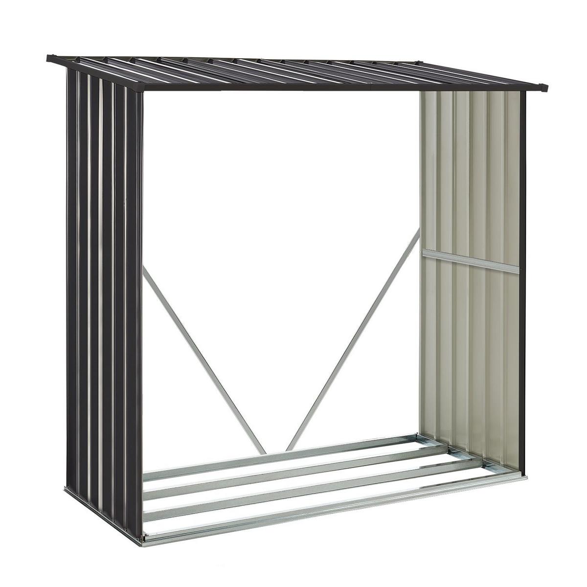 HOLZUNTERSTAND Enno aus Stahl grau - Grau, Metall (83/154/163cm) - Juskys