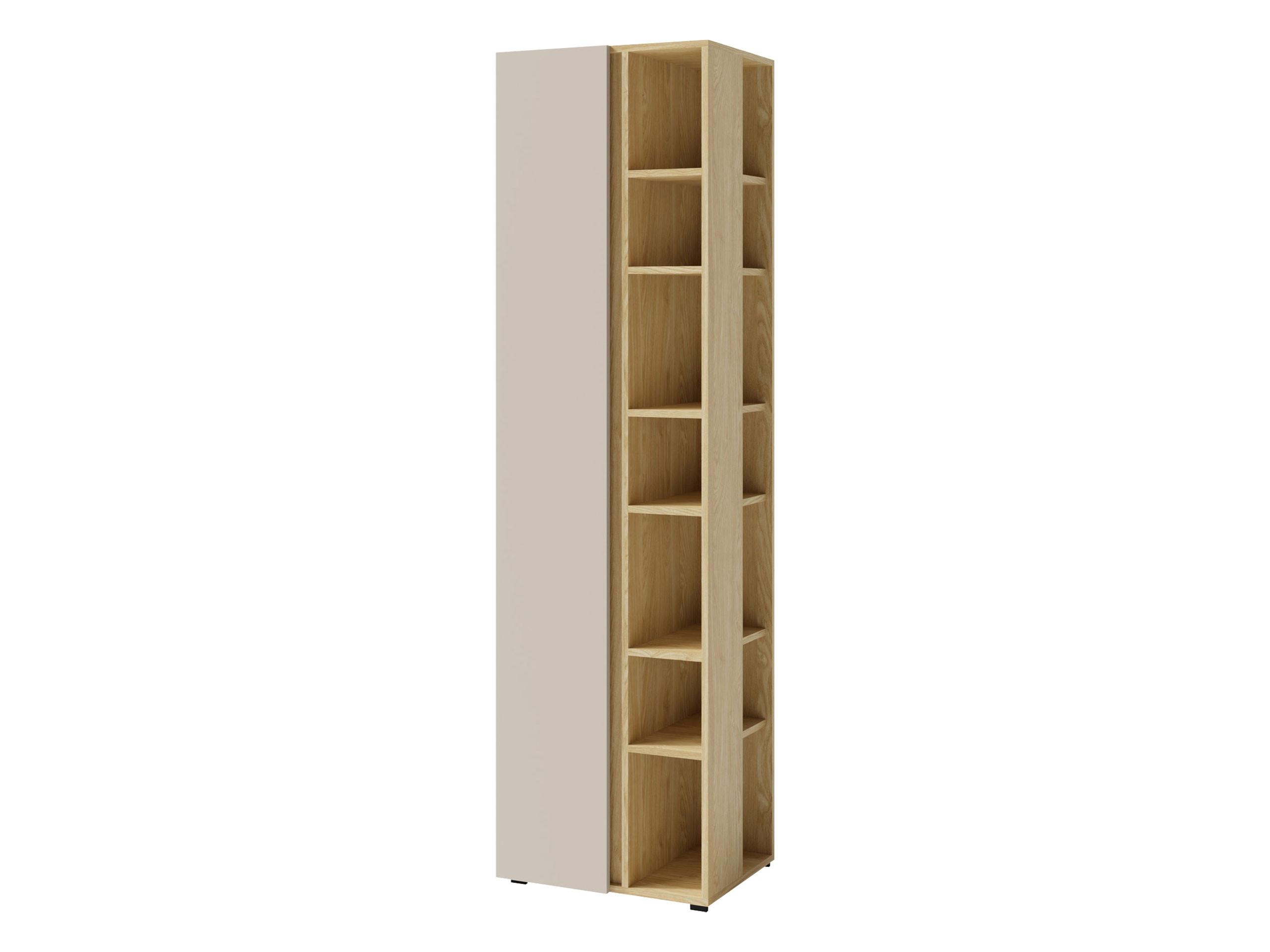 STANDREGAL Luca LC04 - Sandfarben/Schwarz, Holzwerkstoff/Kunststoff (55/195/40cm) - MIRJAN24