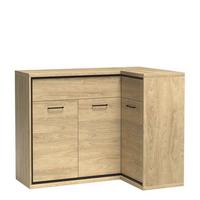 KOMMODE SYNDRA 127,5/101/41cm mit Schubladen 3 Türen Eichefarben - Eichefarben, Holzwerkstoff (127.5/101/41cm) - MASSENO