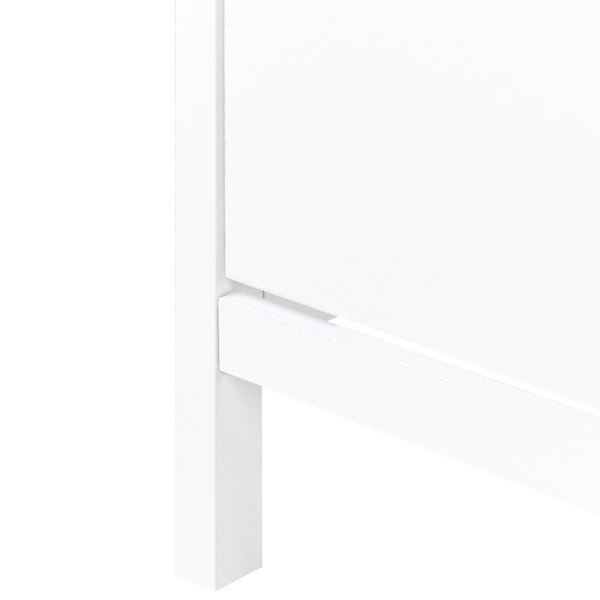SCHUHSCHRANK Weiß Gibson - Weiß, Holzwerkstoff (89/127/30cm) - Beliani