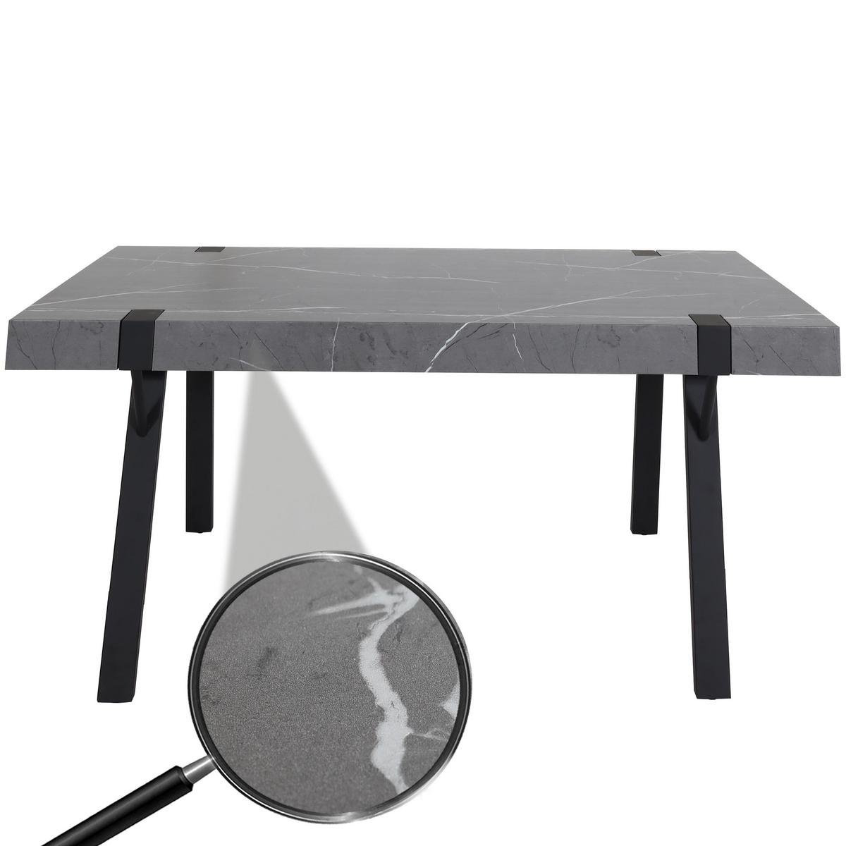 ESSTISCH Grau - Grau, Holz (90/150/75cm) - MCW