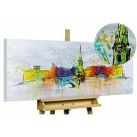 ACRYLBILD HANDGEMALT 120/60 cm - Grau, Holz/Textil (120/60cm) - KUNSTLOFT