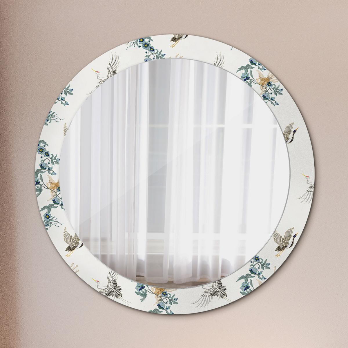 SPIEGEL Rund Ø 80 cm mit Aufdruck - Multicolor, Glas (80/80/0.4cm) - Wallfluent
