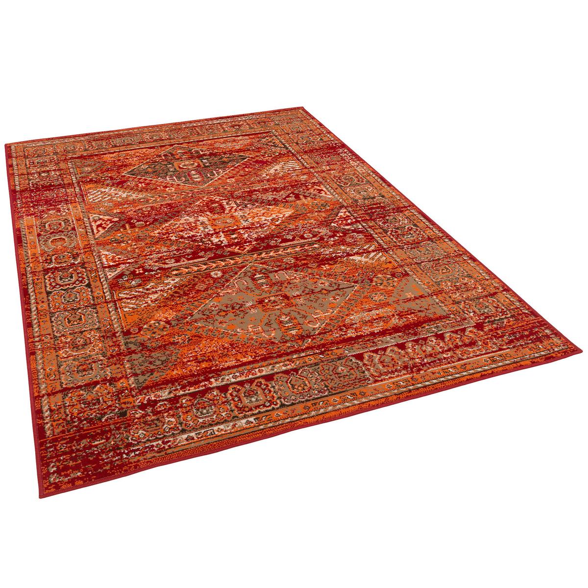 DESIGNER TEPPICH POP-VINTAGE ORIENT BORDÜRE - Terracotta, Textil (120/170cm) - Pergamon