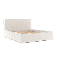 POLSTERBETT Sato mit Stauraum 140/200 cm Creme im Bonita Stoff - Creme/Schwarz, Holz/Holzwerkstoff (140/200cm) - AltaBeds