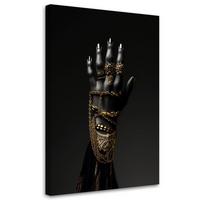 KUNSTDRUCK Schwarz 40/60 cm - Schwarz, Textil (40/60cm) - KUNSTLOFT