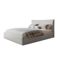 BETT 160x200 - Polsterbett mit Bettkasten und Metallrahmen - Modern Betten - Eleganter Puente-Stoff - Kollektion Rimini - Grau - Grau, Holz/Textil (160/200cm) - Alpi-Möbel