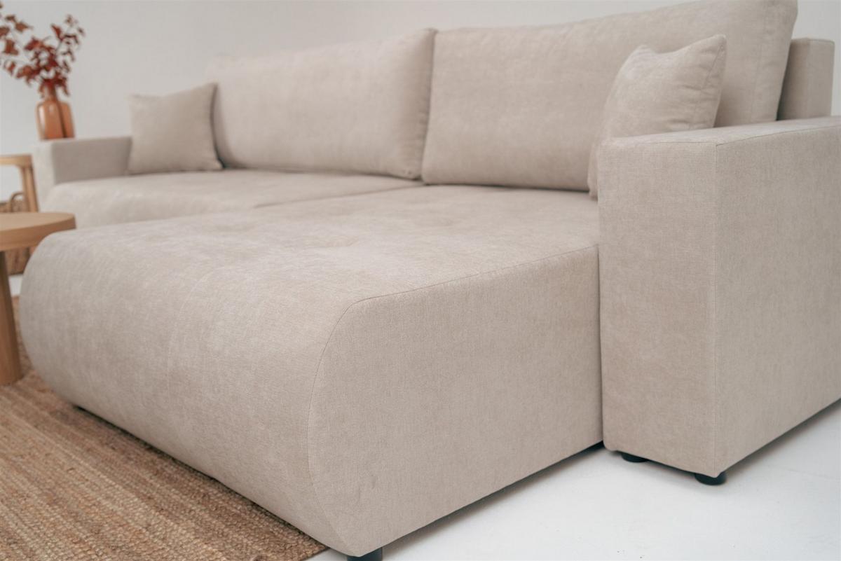 ECKSOFA Armari Mit Schlaffunktion - Schwarz, Holzwerkstoff/Textil (154/277cm) - Fun Möbel