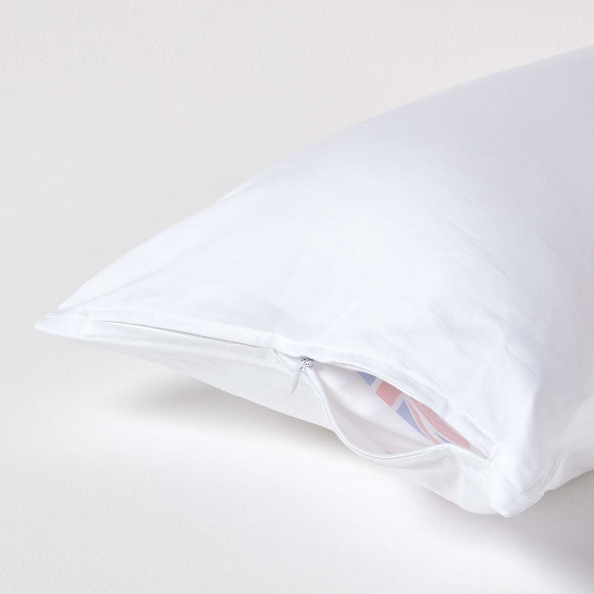 BIO-KISSENBEZUG Satin, Fadendichte 400 - Weiß, Textil (40/80cm) - Homescapes