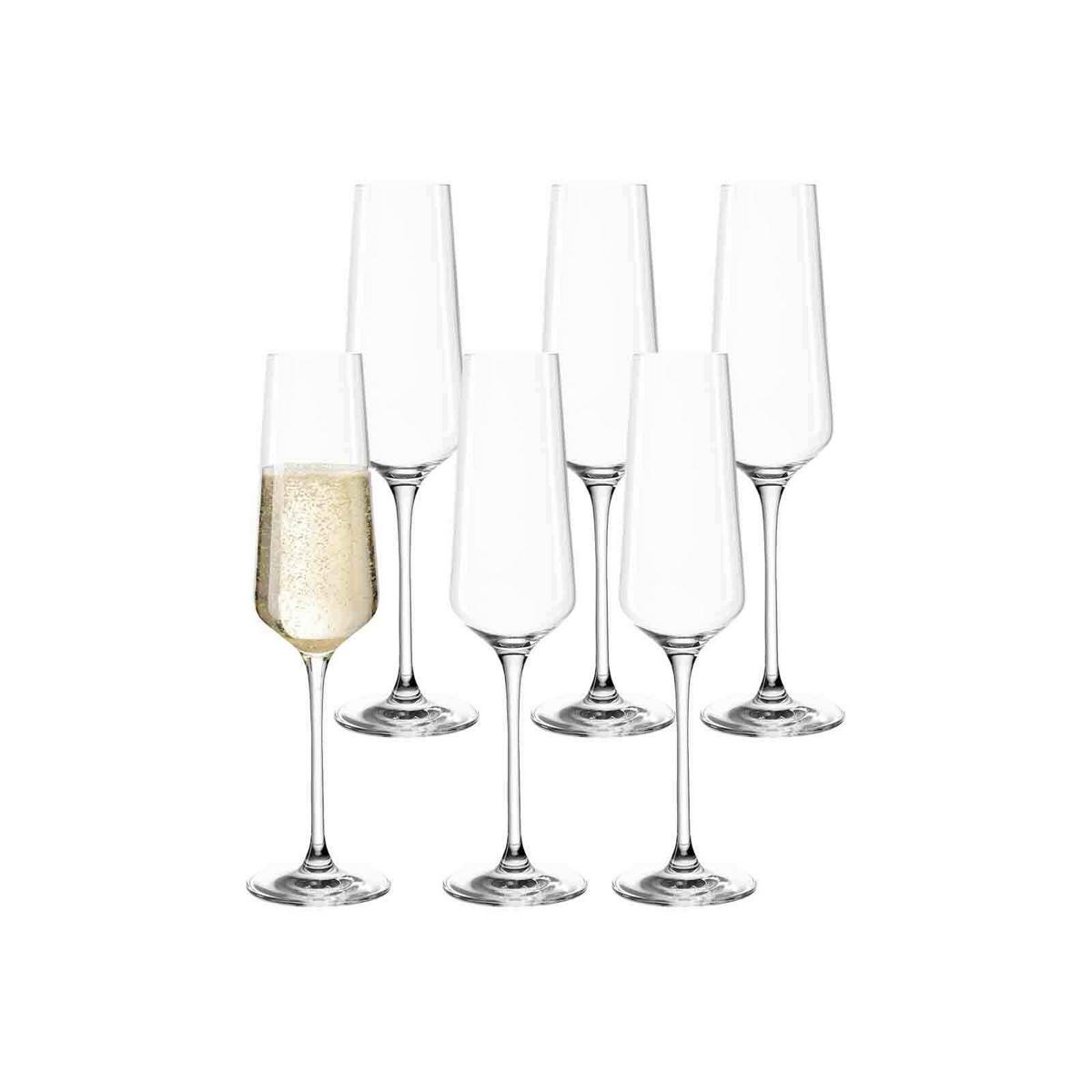 GLÄSERSET BIER, SEKT, WEIN Puccini transparent 30-tlg. - Transparent, Glas - Leonardo Living