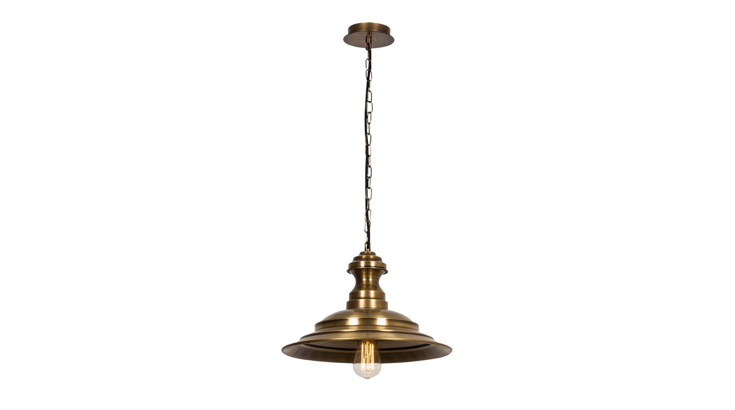 HÄNGELAMPE CAPRI Bronze Metall - Bronzefarben, Metall (39/39/115cm) - KAWOLA