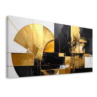 LEINWANDBILD 3D und geometrisch 80x40cm - Goldfarben, Textil (80/40cm) - Feeby