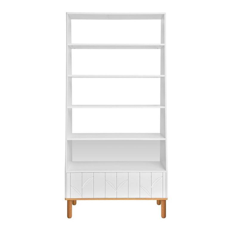 BÜCHERREGAL Weiß und Holz - Weiß, Holzwerkstoff (90/183/40cm) - Petits-meubles