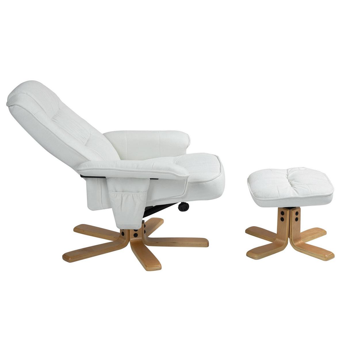 RELAXSESSEL CHARLY weiß - Weiß, Textil (76/87/61cm) - IDIMEX