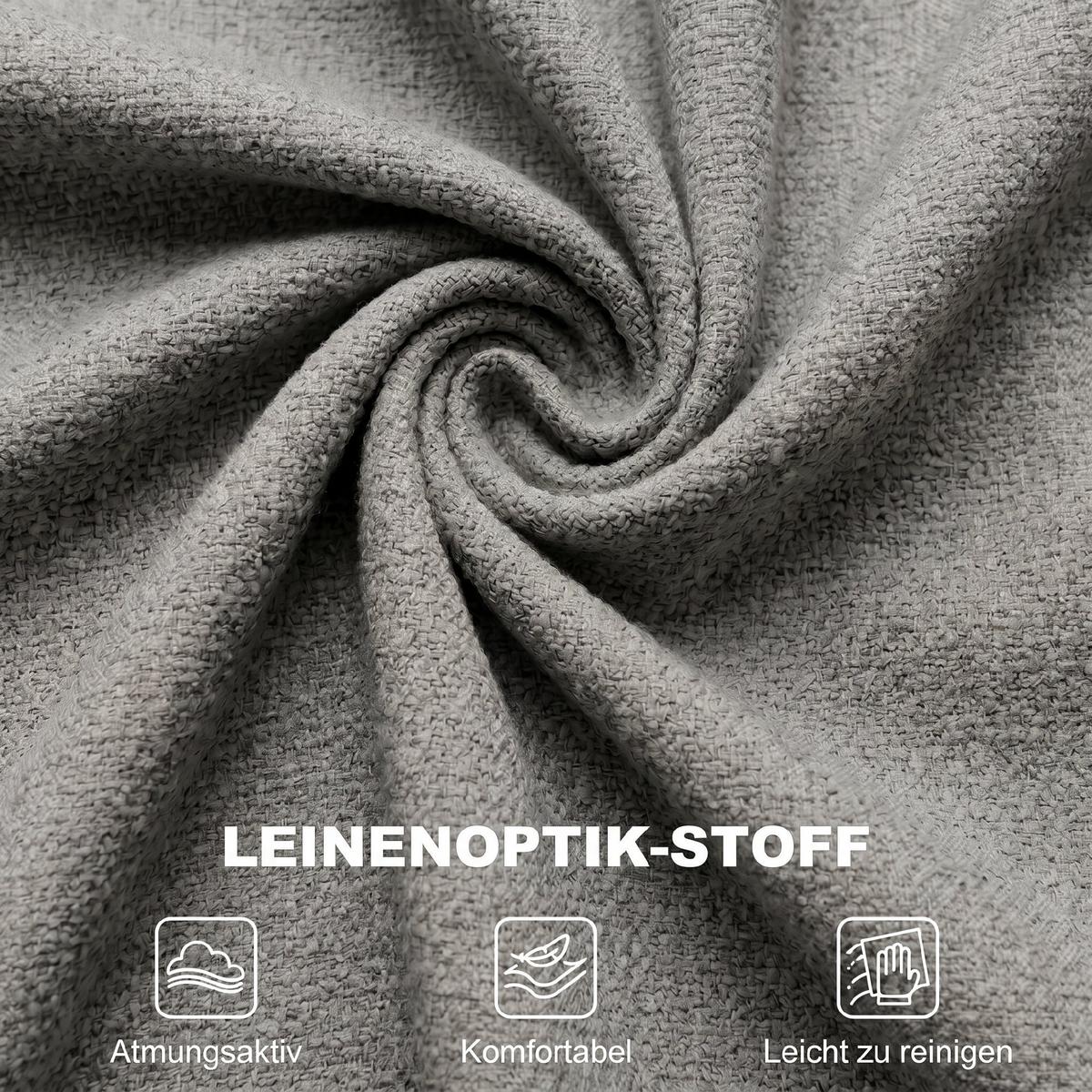 SESSEL Polyester Hellgrau - Hellgrau, Textil (79/84/85cm) - HOMCOM