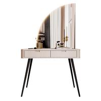 SCHMINKTISCH ZAIRA-QS mit LED Spiegel Linke Kaschmir - Kaschmir, Holzwerkstoff (103/80/49cm) - Lookway