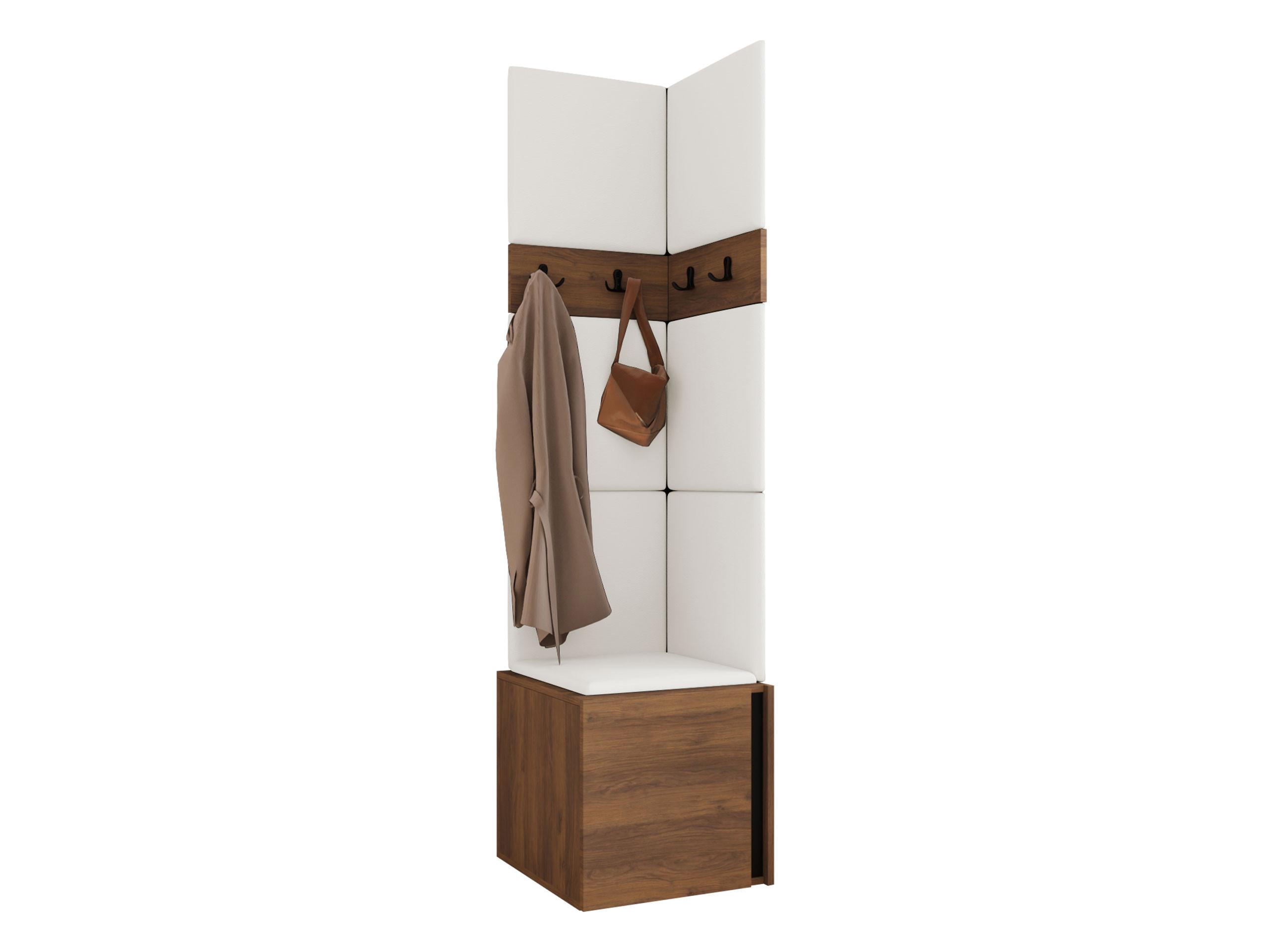 GARDEROBEN-SET Orion XXI - Nussbaumfarben/Weiß, Holzwerkstoff/Kunststoff (42/186/46cm) - MIRJAN24