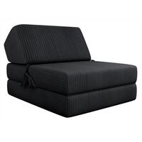 KLAPPSOFA Kevin Cord - Schwarz, Textil (73/58/90cm) - MIRJAN24
