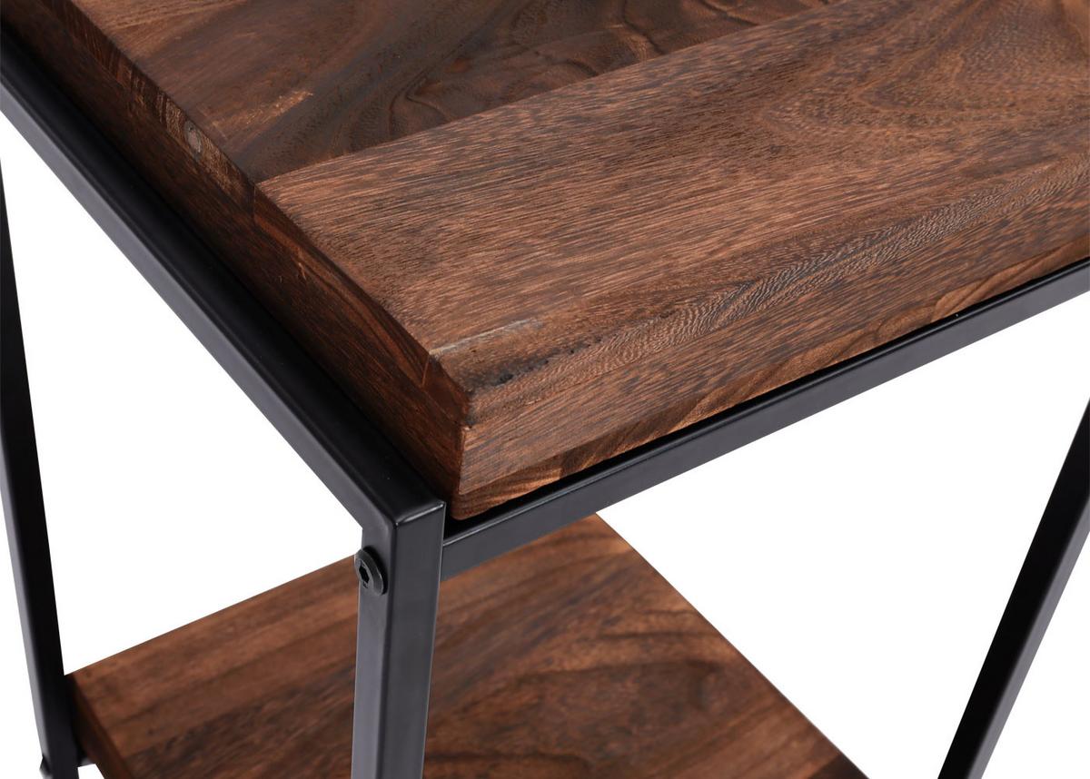 BLUMENTISCH quadratisch Dunkelbraun - Dunkelbraun, Holzwerkstoff (32/30/61cm) - MCW