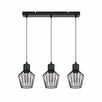 PENDELLEUCHTE Ziel 3-flammig 50/12/150 cm - Schwarz, Metall (50/12/150cm) - Nettlife