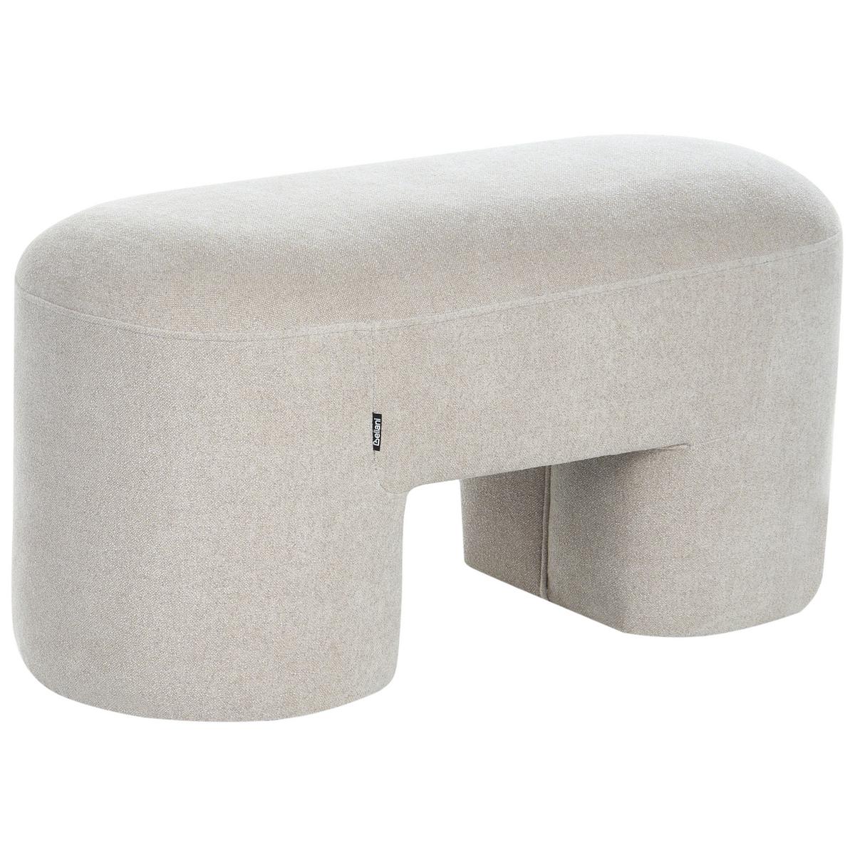 POLSTERBANK Bouclé Hellbeige Decorah - Beige, Textil (88/46/39cm) - Beliani