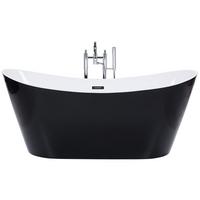 BADEWANNE FREISTEHEND 78x180x72 cm schwarz Antigua - Schwarz, Kunststoff (78/72/180cm) - Beliani