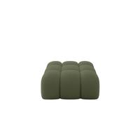 POUF OLEA-PUF 91x87x44 cm Grün Bouclé Modular Sitzhocker - Schwarz/Olivgrün, Holzwerkstoff/Kunststoff (91/44/87cm) - ALTDECOR