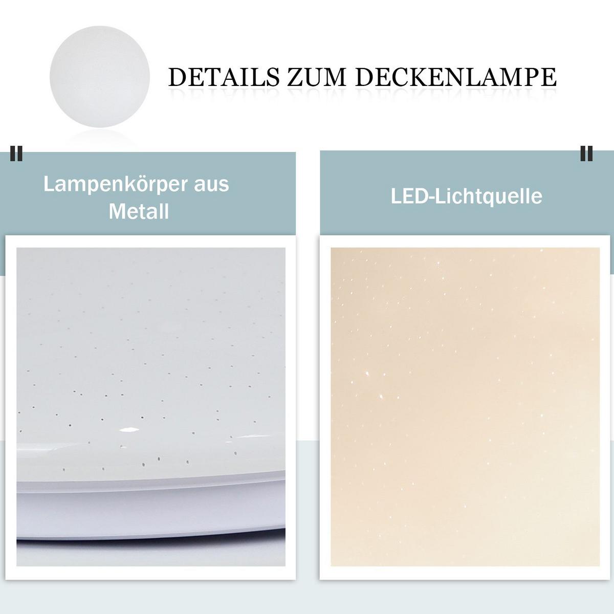 LED-2 DECKENLEUCHTE brot 4000K - Neutrallicht 17/17/7 cm - Weiß, Metall (17/17/7cm) - Nettlife