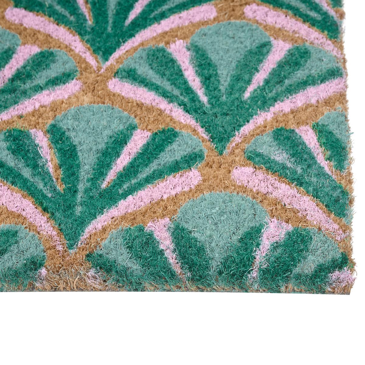 FUSSMATTE Grün 40/60 cm Kokosfasern Tatalik - Grün, Textil (40/60cm) - Beliani