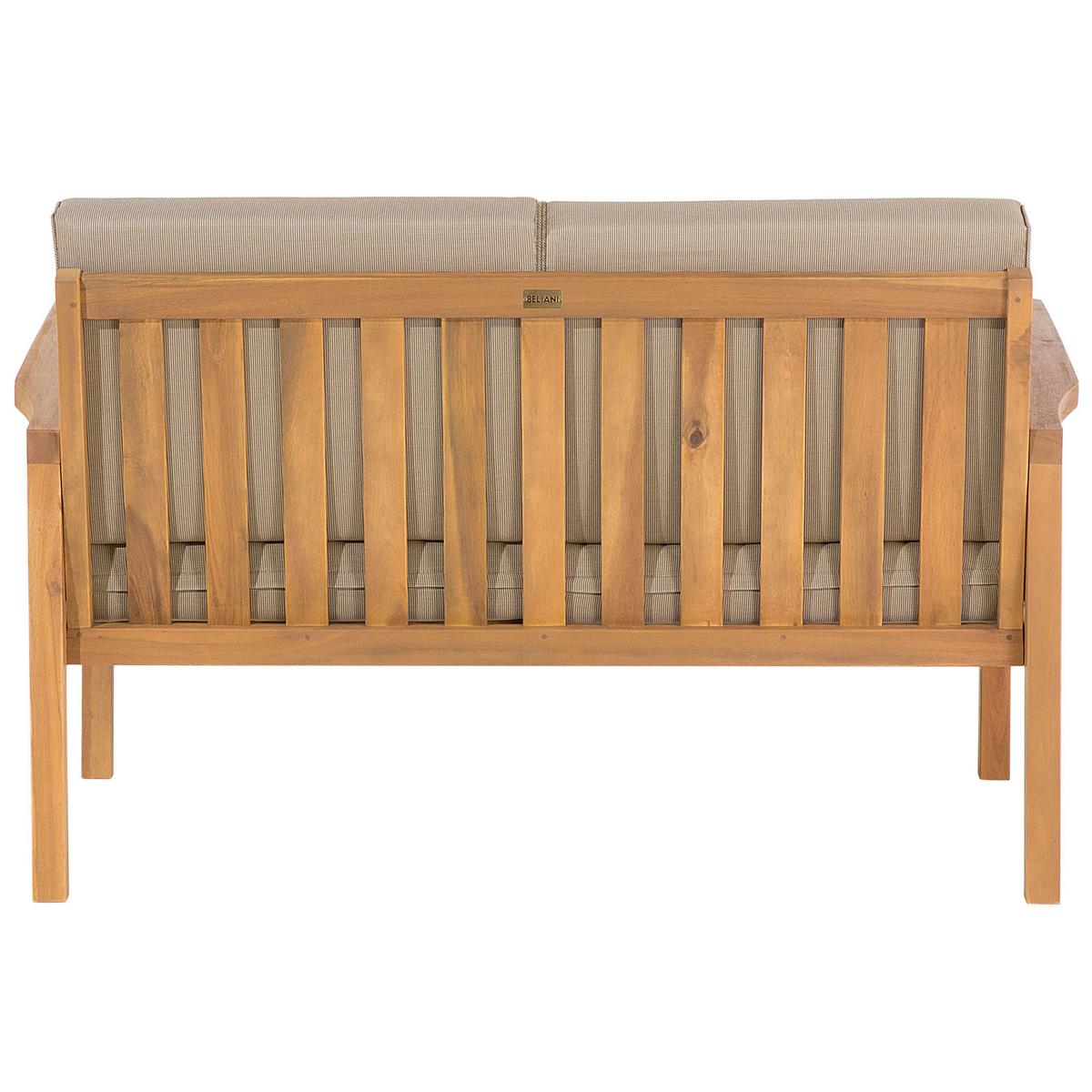 LOUNGE-SET 4-sitzer Akazienholz hellbraun Manila - Taupe/Hellbraun, Holz - Beliani