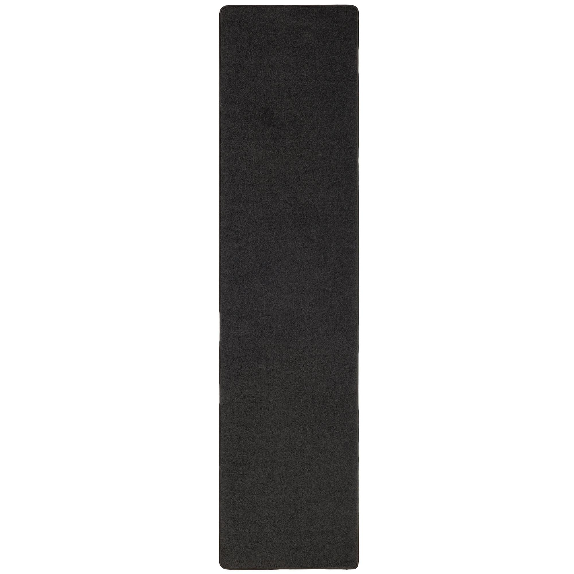 TREND VELOURS LÄUFER TEPPICH JOY - Schwarz, Textil (80/160cm) - Snapstyle