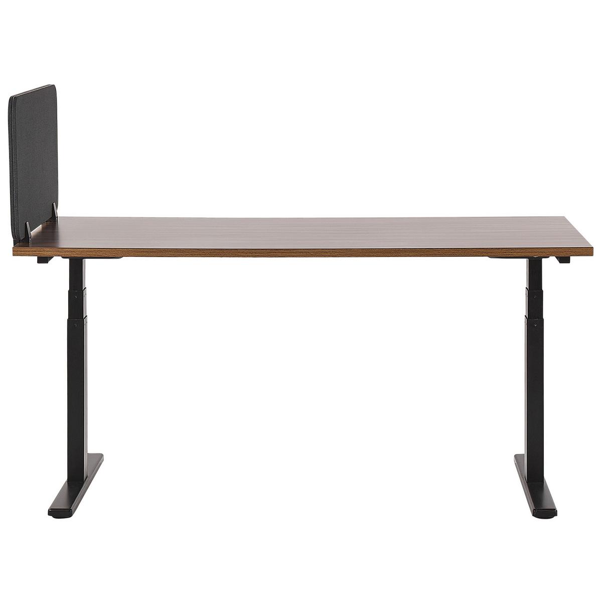 SCHREIBTISCHTRENNWAND 72 x 40 cm Dunkelgrau Wally - Dunkelgrau, Textil (72/40/2cm) - Beliani